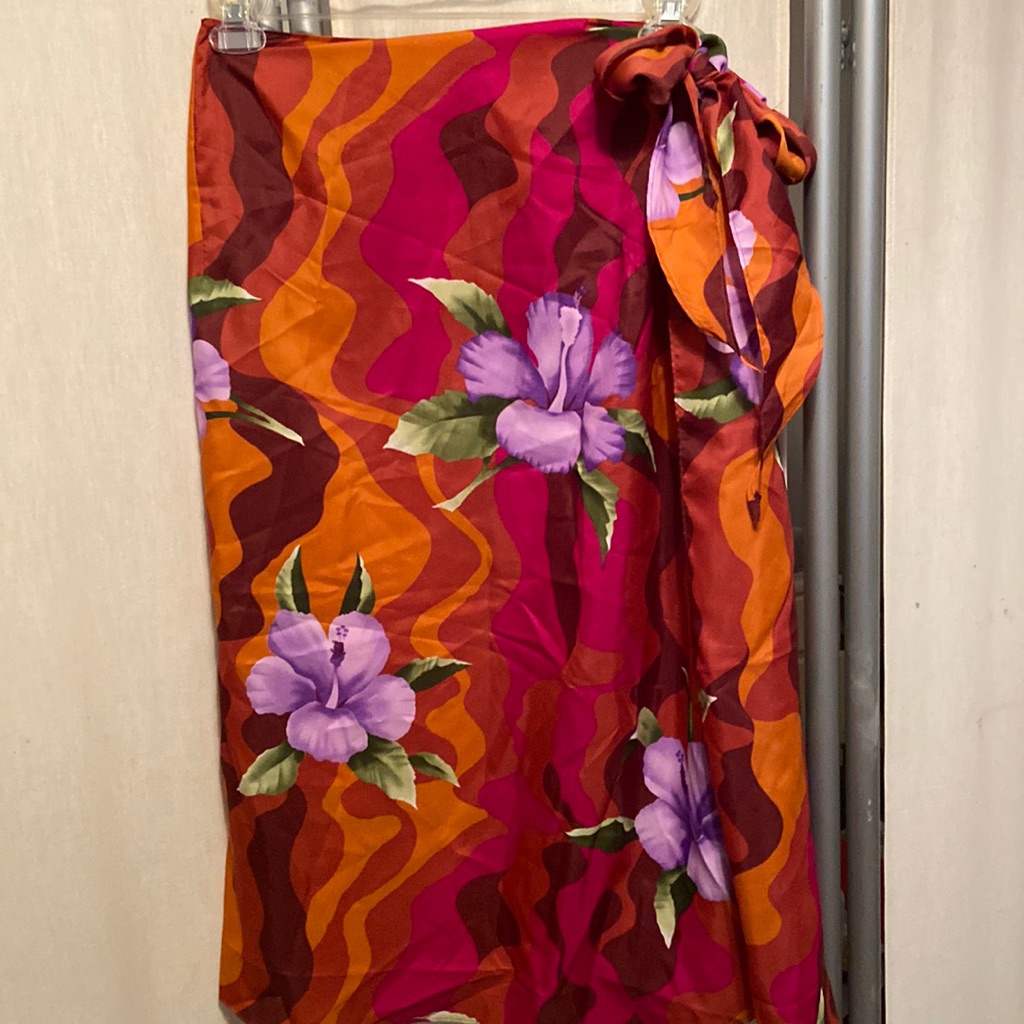 Blue Hawaii Wrap Polyester One Size Fits All